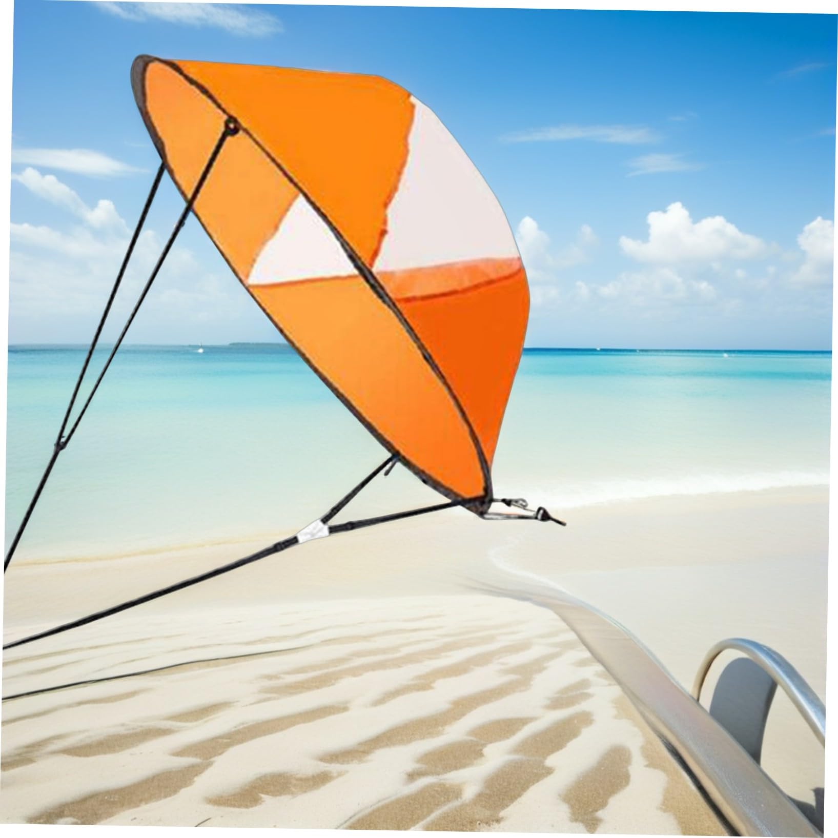 Gatuida Sail de Viento para Kayak Plegable de PVC con Clips, Fácil de Usar y Montar, Adecuado para Canoa Inflable y Navegación Recreativa Portátil