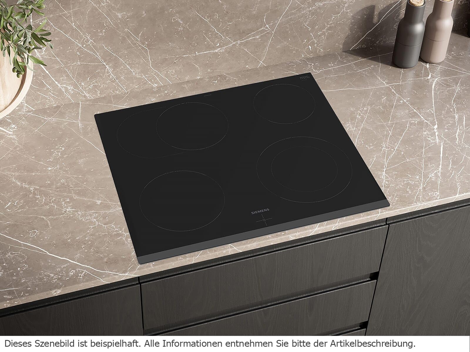 SIEMENS - Piano Cottura EH775LDC1E a Induzione 3 Zone Cottura da 71 cm Colore Nero