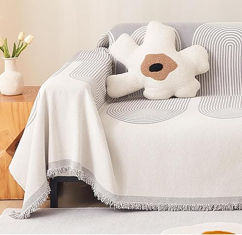 Miniatura 2 de Funda de felpilla de doble cara para sofá, reversible, de felpilla de doble cara, cómodas fundas de sofá de felpilla (café, 70.86 x 102.36 pulgadas