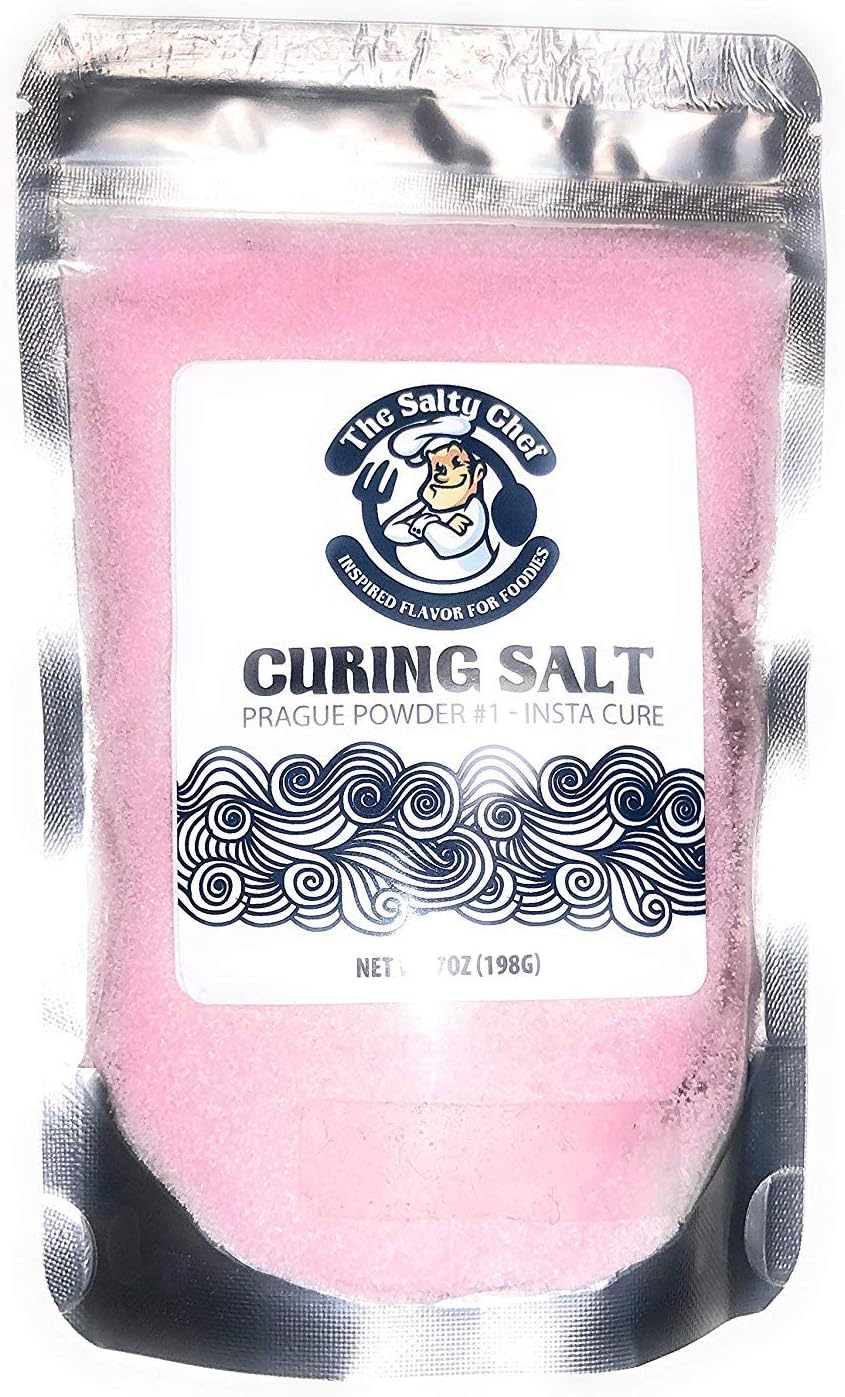 Curing Salt - Prague Powder #1 - Insta Cure - Expertly Cure Your Favorite Meats and Fish for Delicious Resuts - Quick Curing Salt - 7 Ounces