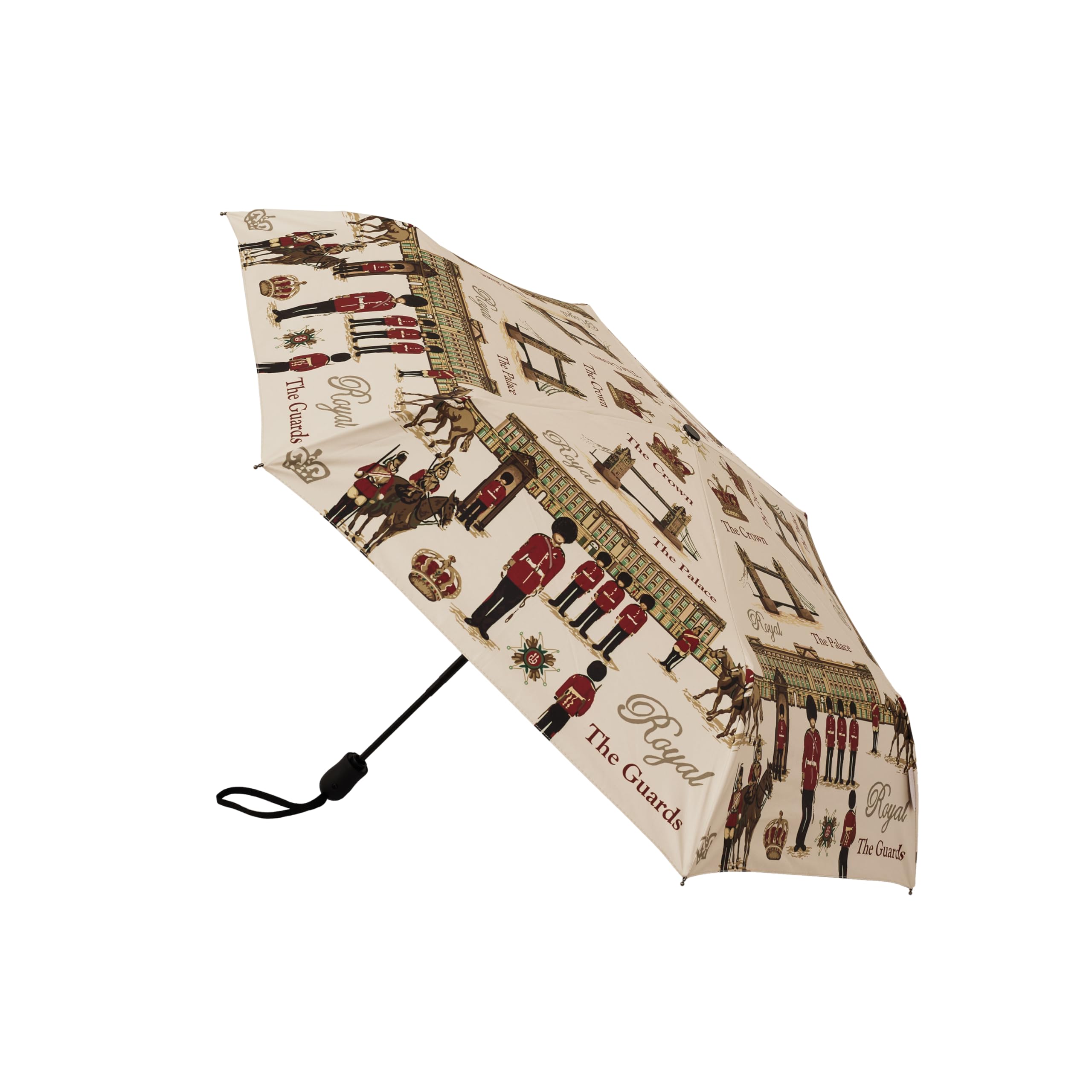 Signare Royal Guard Tapestry Automatic Folding Umbrella, British Military Design, Cream And Red (, Um-Auto-Rgd) Standard