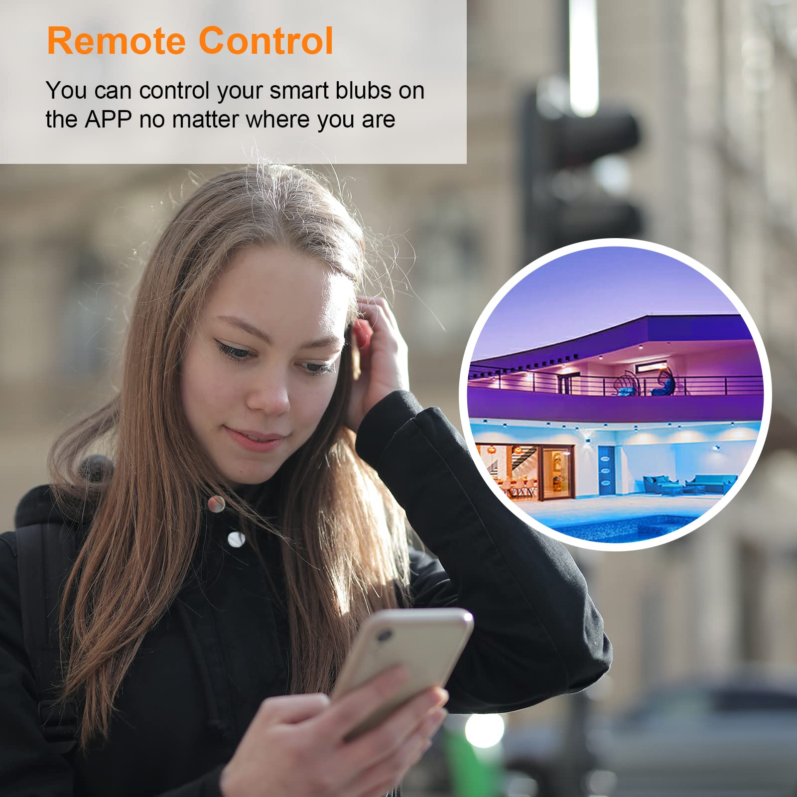 ANTELA Bombilla GU10 Inteligente Wifi Compatible con Alexa y Google Home, Luz Fría/Cálida 2700K-6500K, Bombilla RGB 16 Millones de Colores, 4,5W, 326LM, CRI 80, 15000hrs,4 PCS