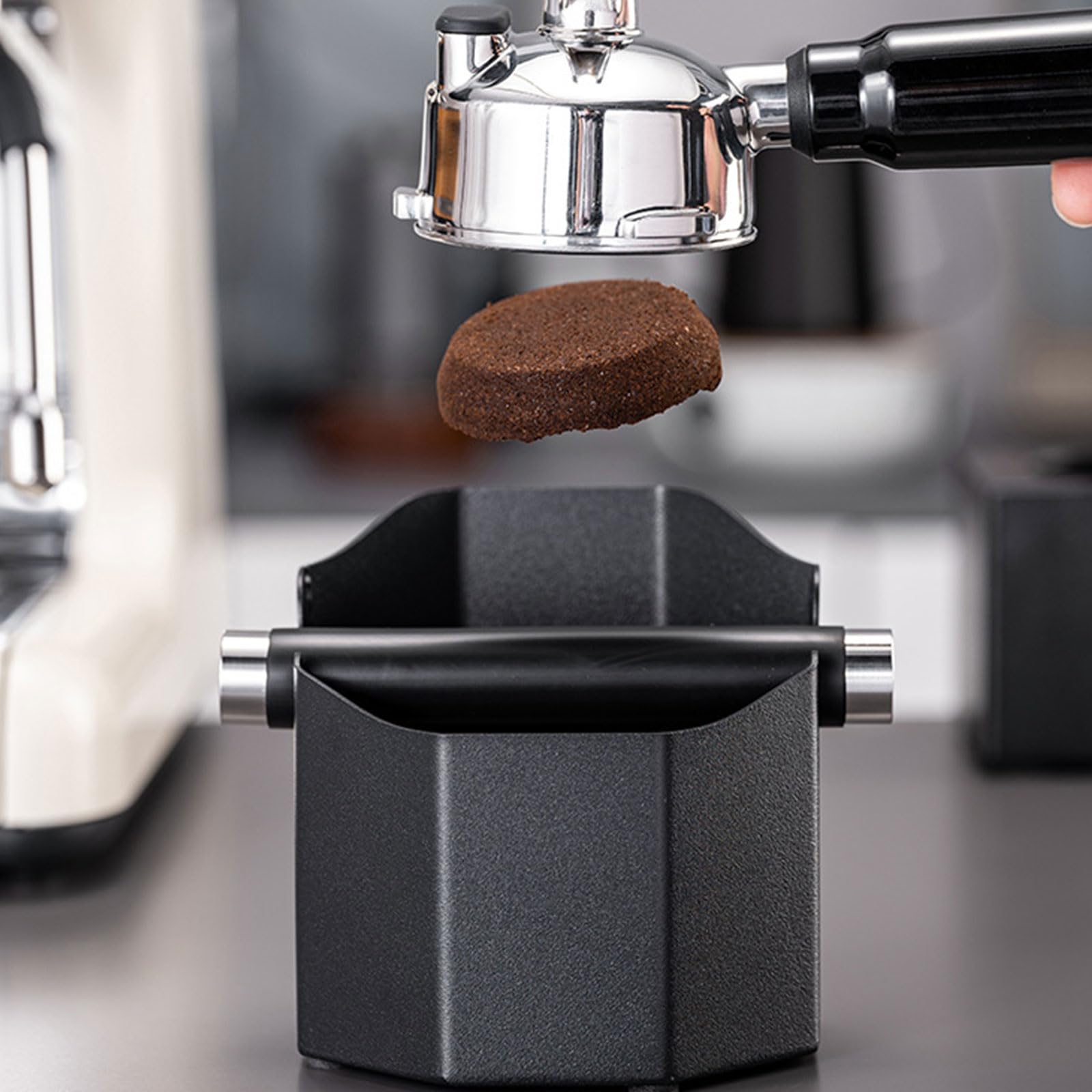 Pojemnik na ekspres do kawy ze stali nierdzewnej, kompaktowy kosz na śmieci, akcesoria do ekspresu do espresso, idealny dla domowego baristy