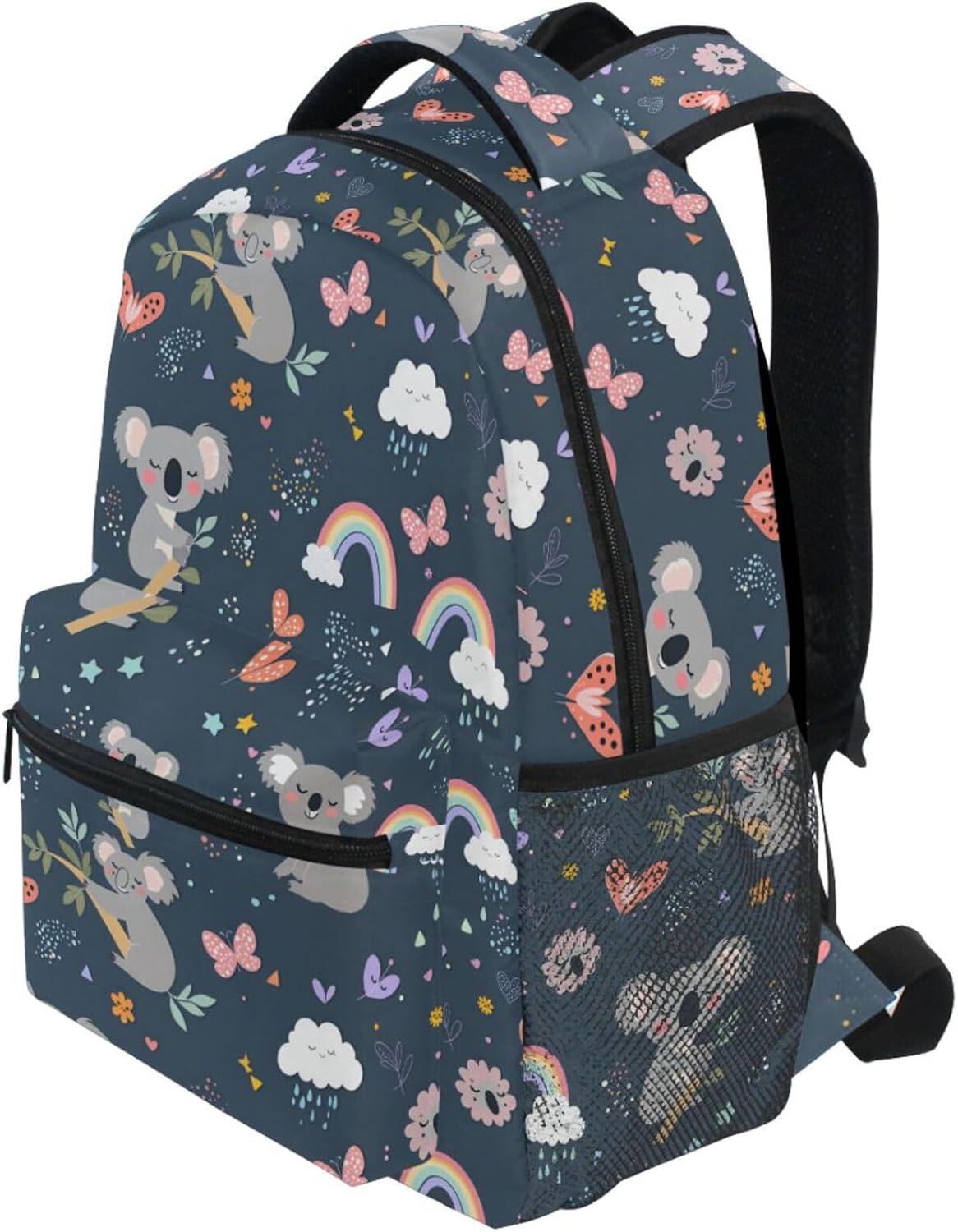 Pfrewn Cute Koala Backpacks for Girls Animals Floral Rainbow School Backpack Bookbags for Kids Students