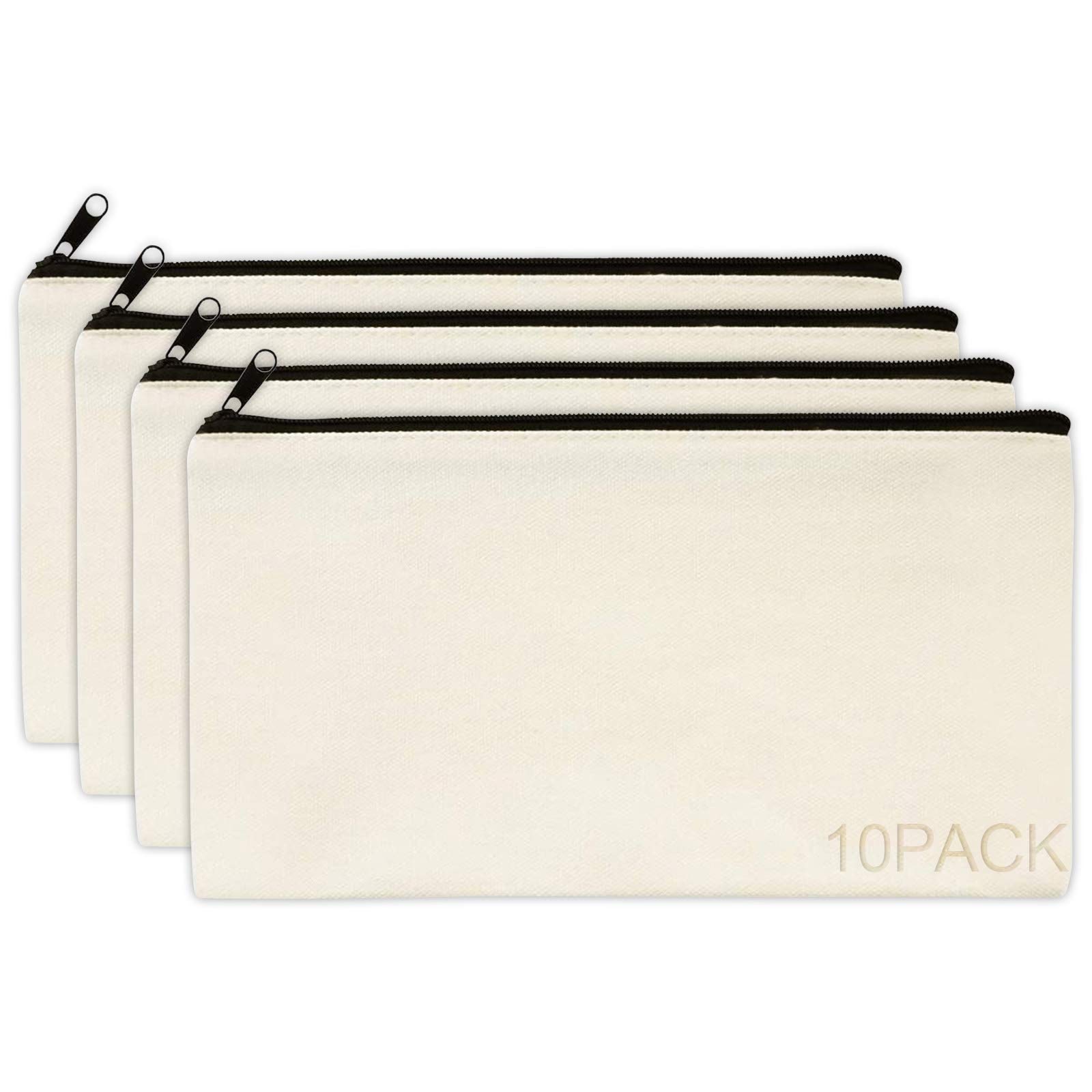 Legigo Leere Basteltaschen Aus Segeltuch - 10 Stück Blanko Mäppchen Zum Selbstgestalten