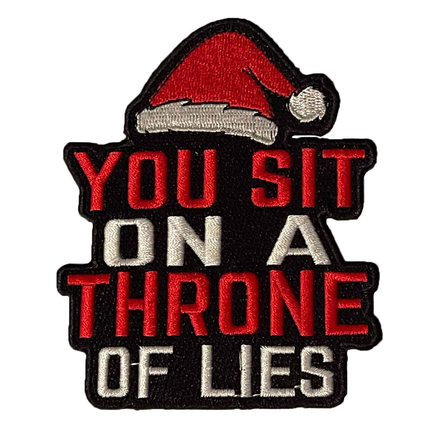 You Sit On A Throne of Lies Patch, Iron-on Patch, Morale Patch, Backpack Decoration, Jacket Decoration, Murph, Women Owned