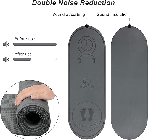 Miniatura 8 de Tapete de cuerda de saltar de 71 pulgadas, 63 x 24 pulgadas, más grande, antideslizante, para interiores y exteriores, para entrenamiento de alta