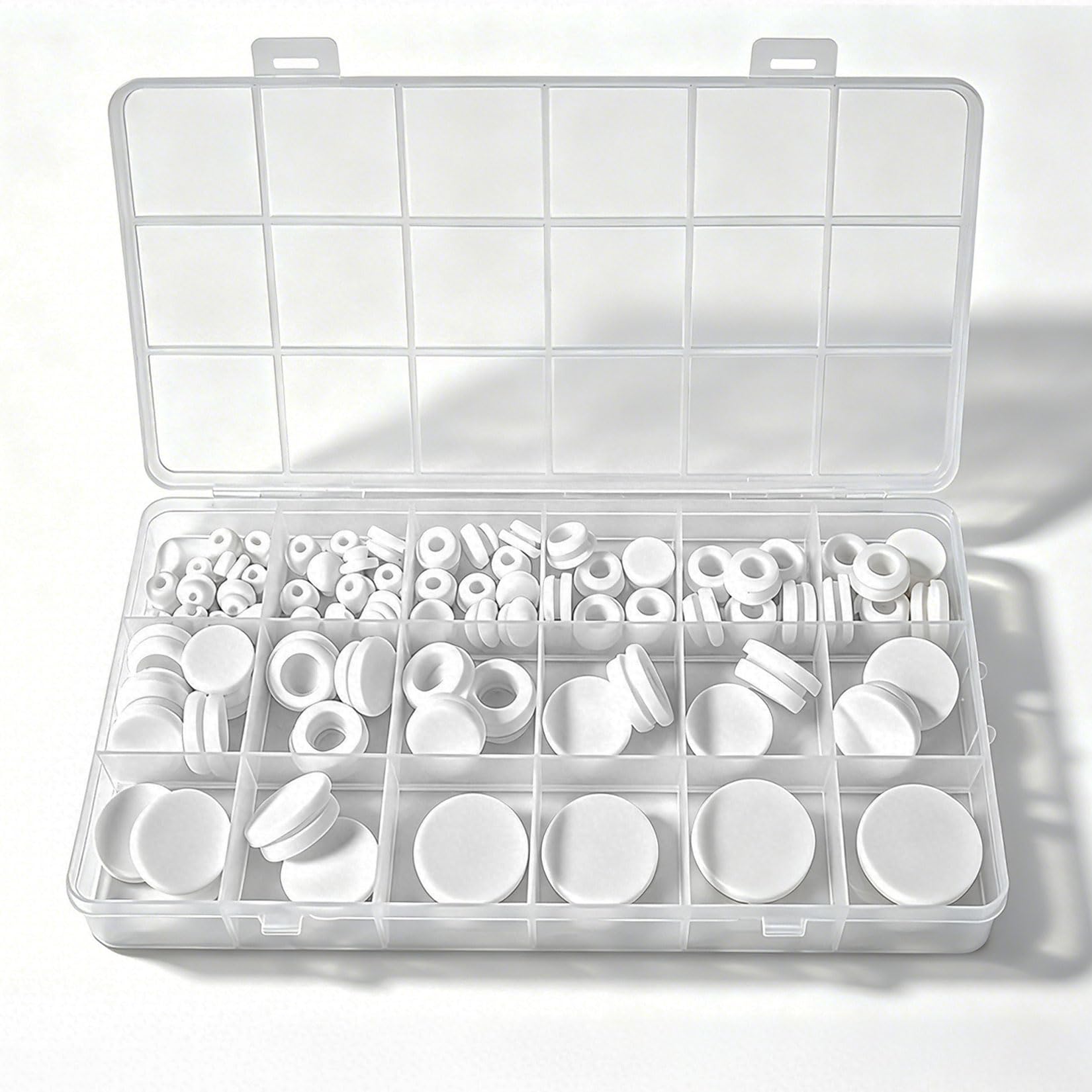 78 Pcs Silicone Hole Plugs, Rubber Bungs for Holes (White)