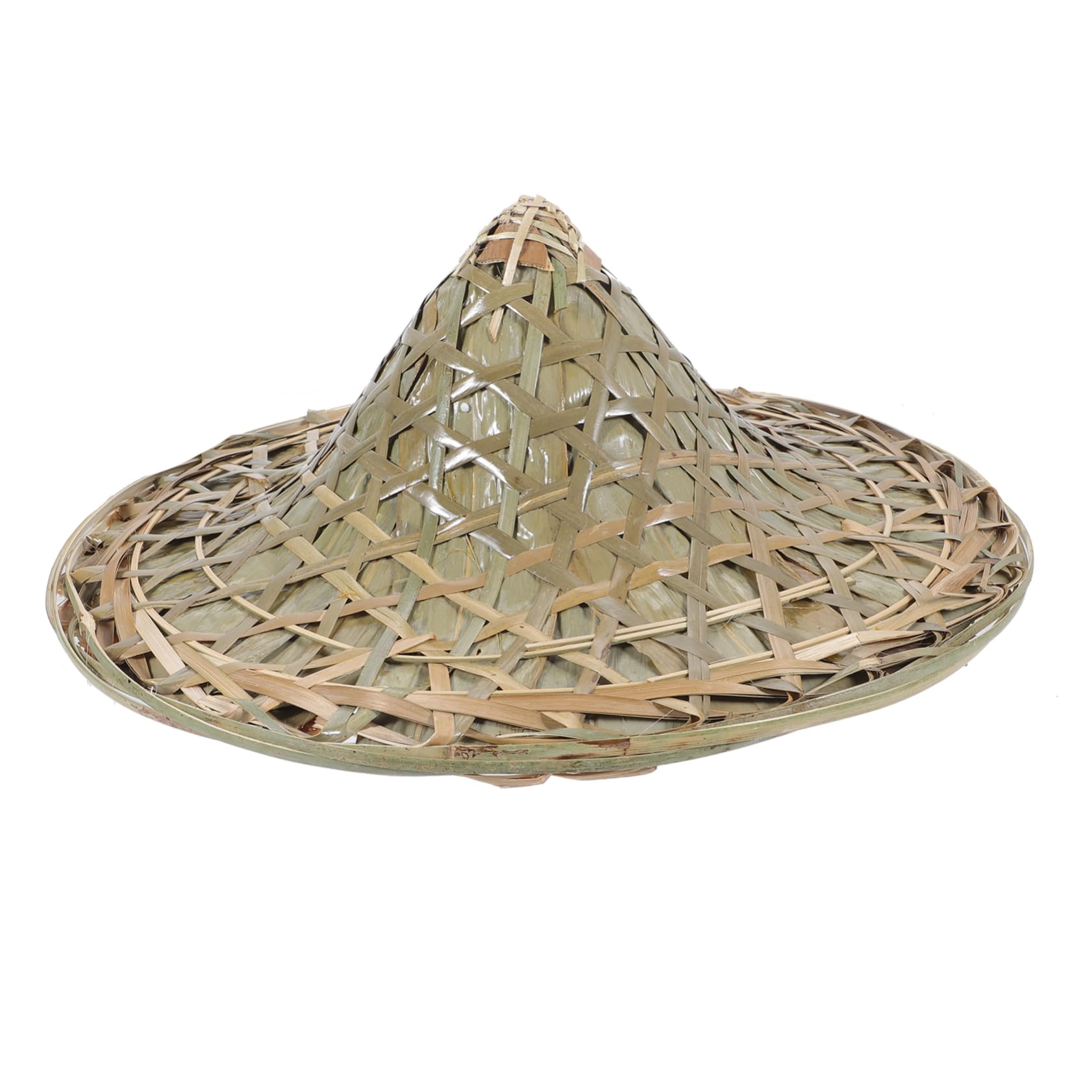 BESPORTBLE Sombrero De Bambú Sombrero a Prueba De Lluvia Sombrero De Pesca Sombreros Tejidos De Bambú Sombreros De Bambú Sombrero De Sol Trenzado De Bambú Tejido De Bambú