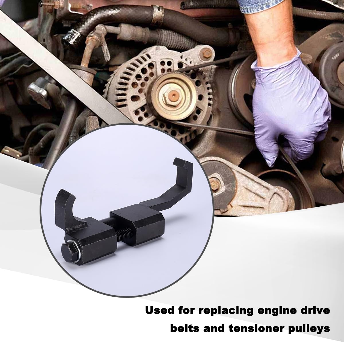 5460 Belt Tension Compressor Tool Kit - Heavy Duty Serpentine Belt Tensioner for Automotive Repair- Compatible with Majority of Modern Vehicles - #5460 Serpentine Belt Tensioner