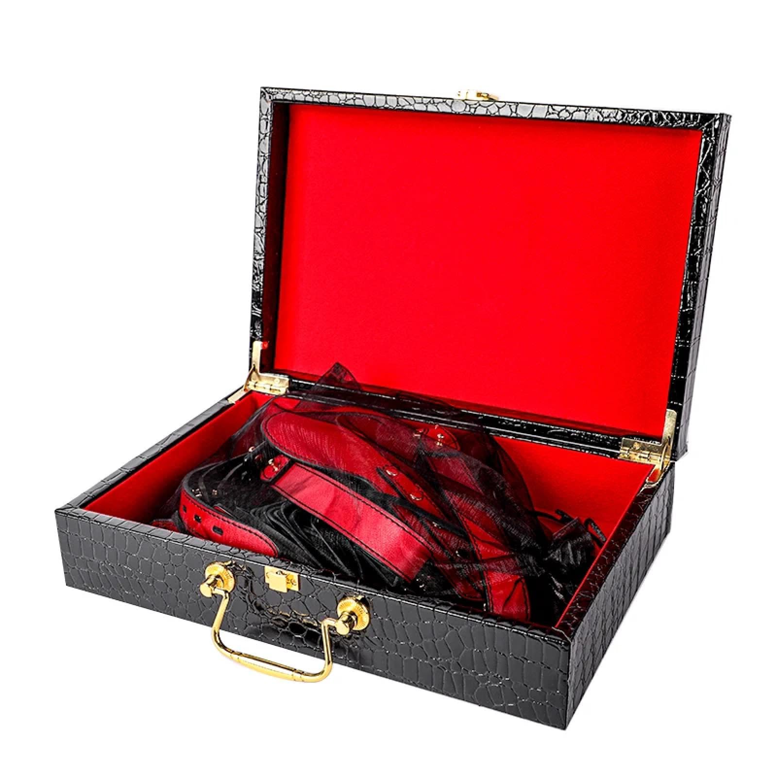 Bõndägë Set Set bondage in vera pelle rossa BDSM Kit di giocattoli sessuali Manette di ritenuta Collare Gag Frusta Prodotti erotici Donne Coppie
