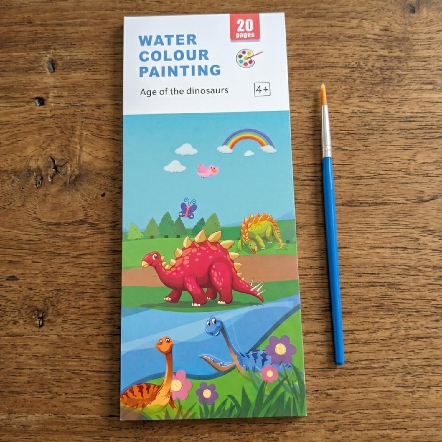 Kids Mandi® Watercolor Painting Book for Kids – Pocket Size 20 Pages Paint with Water Activity Book with Brush | Fun DIY Coloring & Art Kit for Beginners | Creative Learning Toy (Set of 1)-image-44