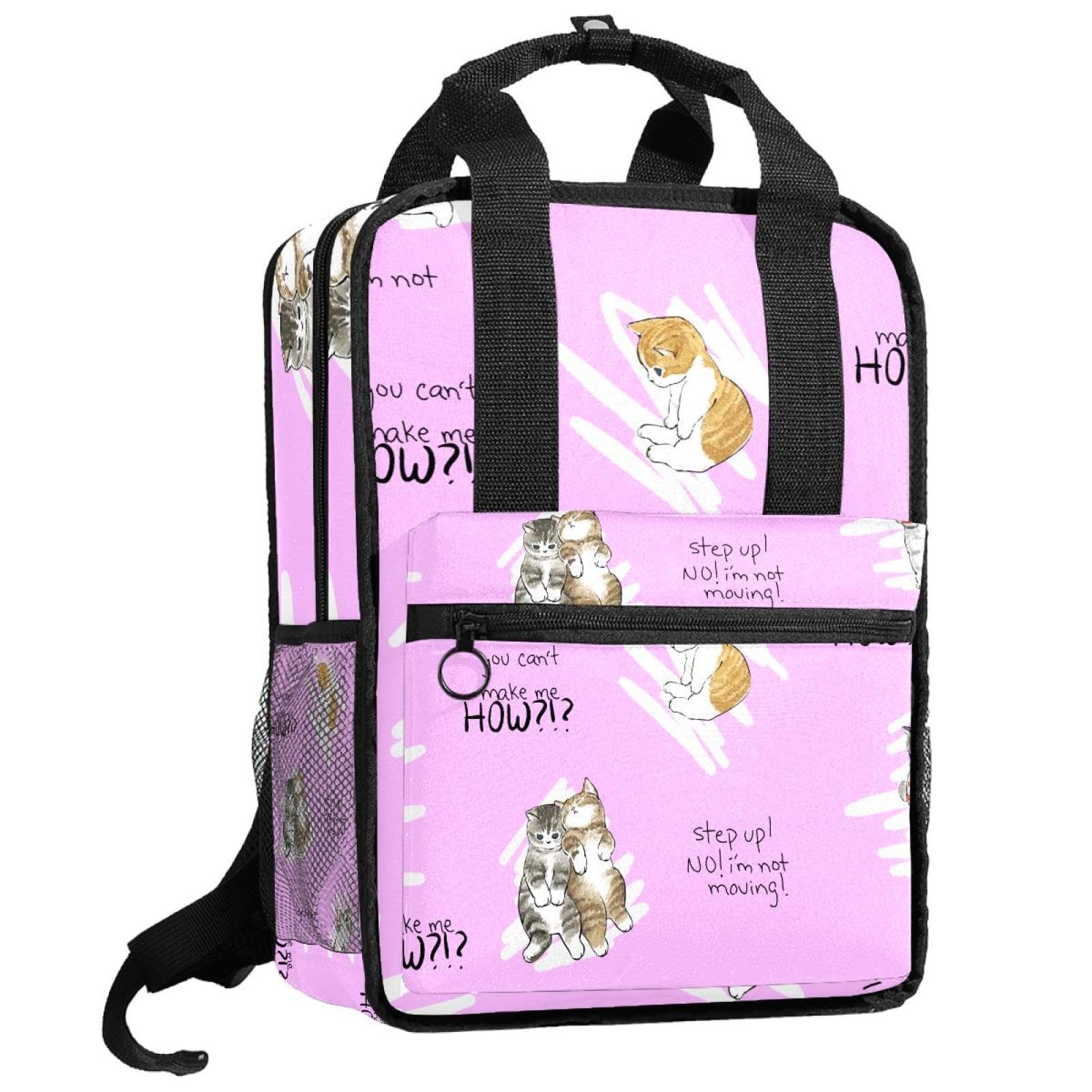 Sac à dos pour chat multicolore rempli de joie et douceur - 8