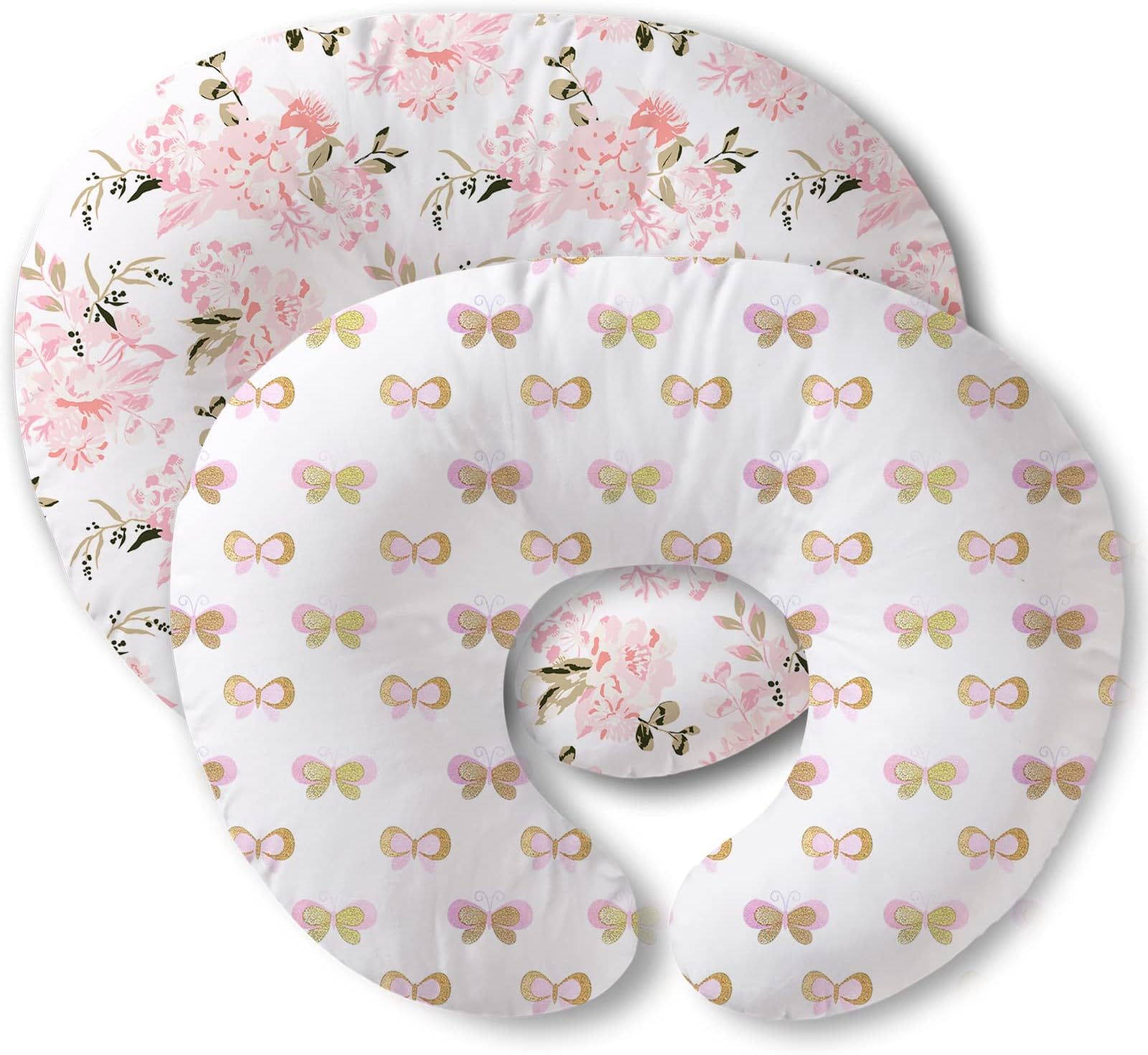 Little Grape Land Nursing Pillow Covers for Baby Girl, Soft Removable Covers