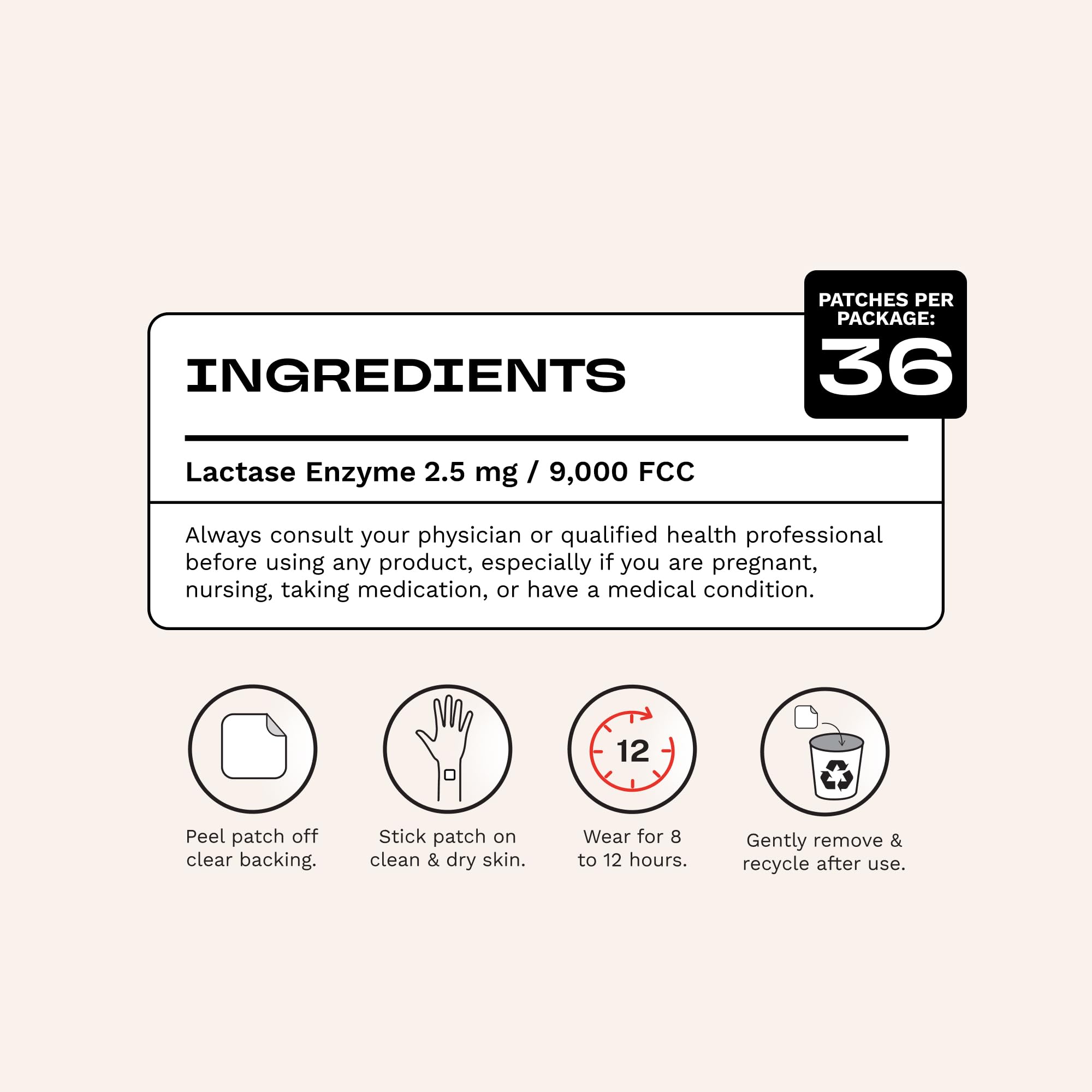 barrière Dear Dairy Lactase Enzyme Patches - 36 Count — Amazon image 2