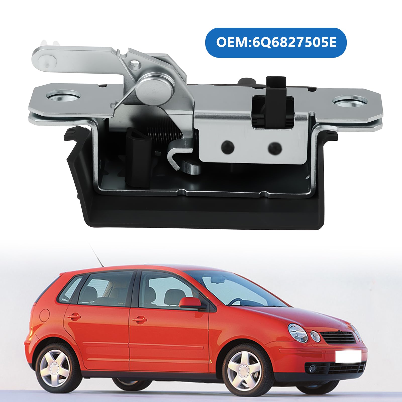 EMSea Loquet de Verrouillage du Couvercle de Coffre Arrière 6Q6827505E Compatible avec VW Polo 2001-2009