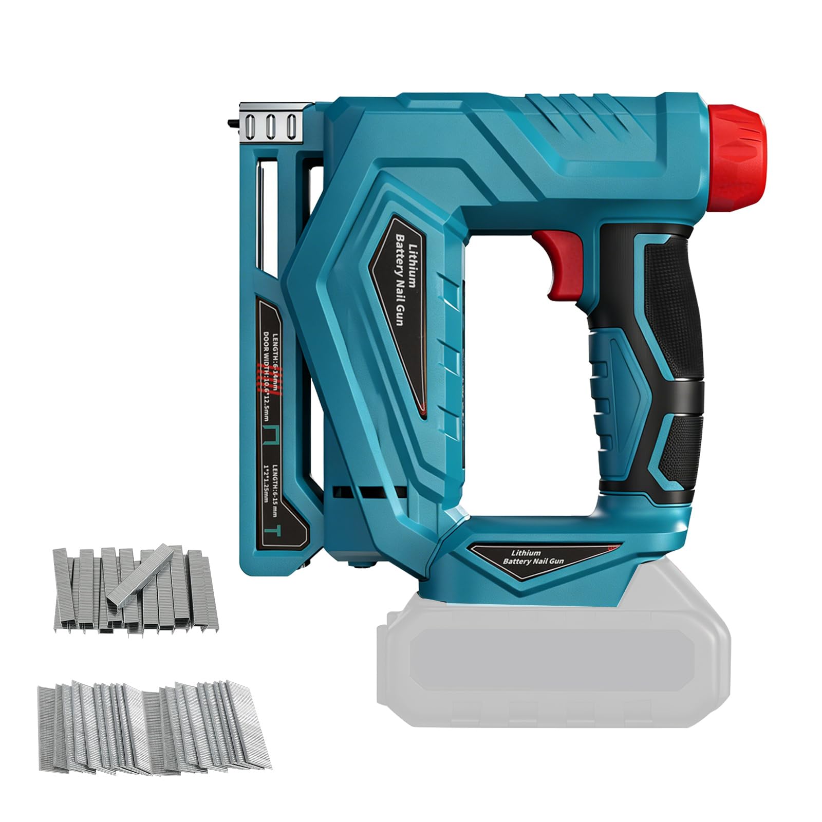 Cordless Brad Nailer Compatible with Makita 18V Battery, 2-in-1 Cordless Nail Gun Staple Gun, 18 Gauge Electric Nail-Gun with 1000 Nails & 1000 Staples for Woodworking DIY โ image 1