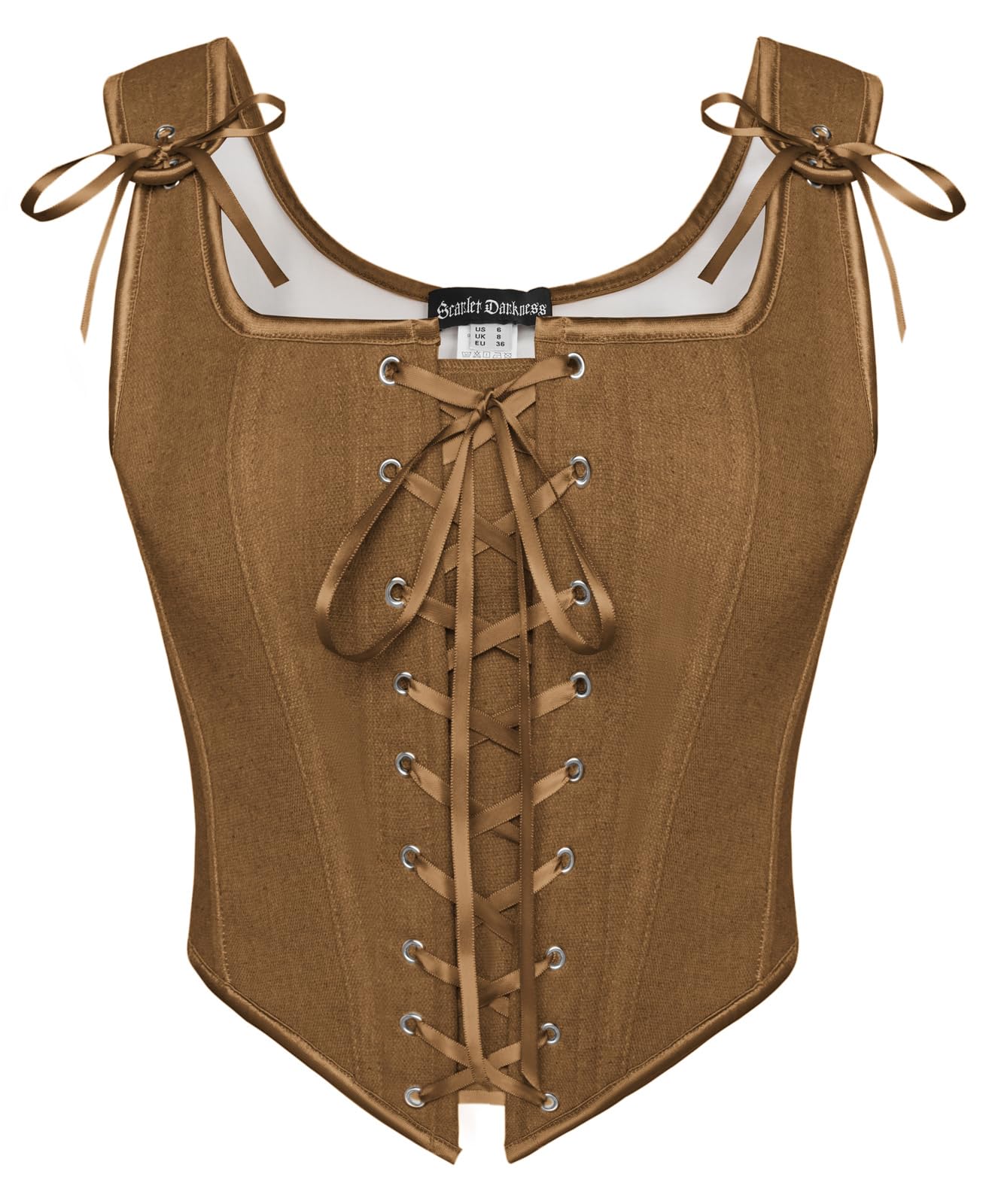 Scarlet Darkness Women's Renaissance Corset Tops Lace Up Overbust Bustier