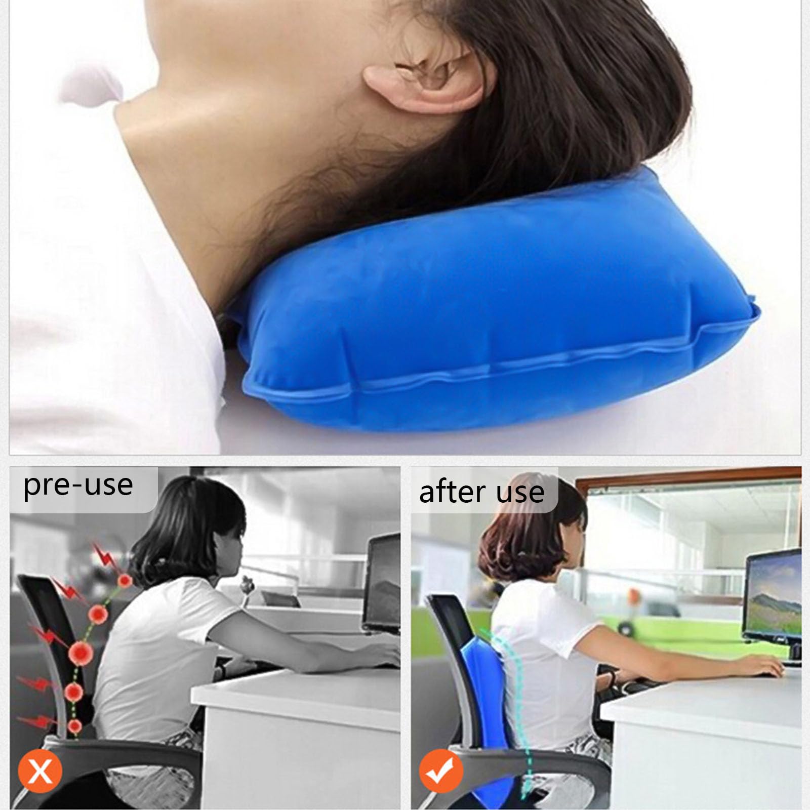 Almohadas Hinchables 6 pcs Inflables para Playa Senderismo Pesca