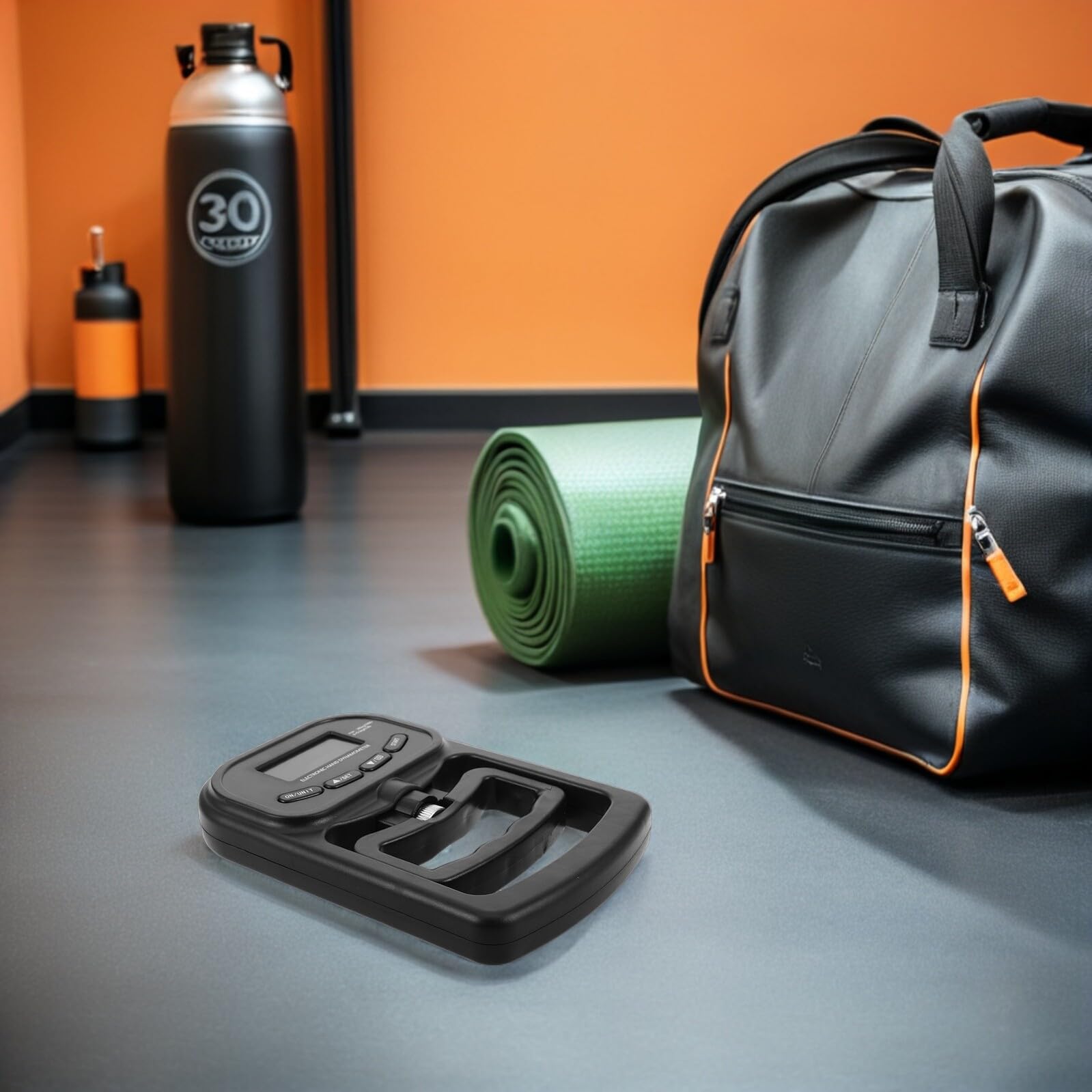 Cabilock Dinamómetro Digital de Mano Recargable 180 Kg con Pantalla LCD, Comprobador de Fuerza de Agarre para Entrenamiento Deportivo y Rehabilitación, Equipo Portátil para Gimnasio