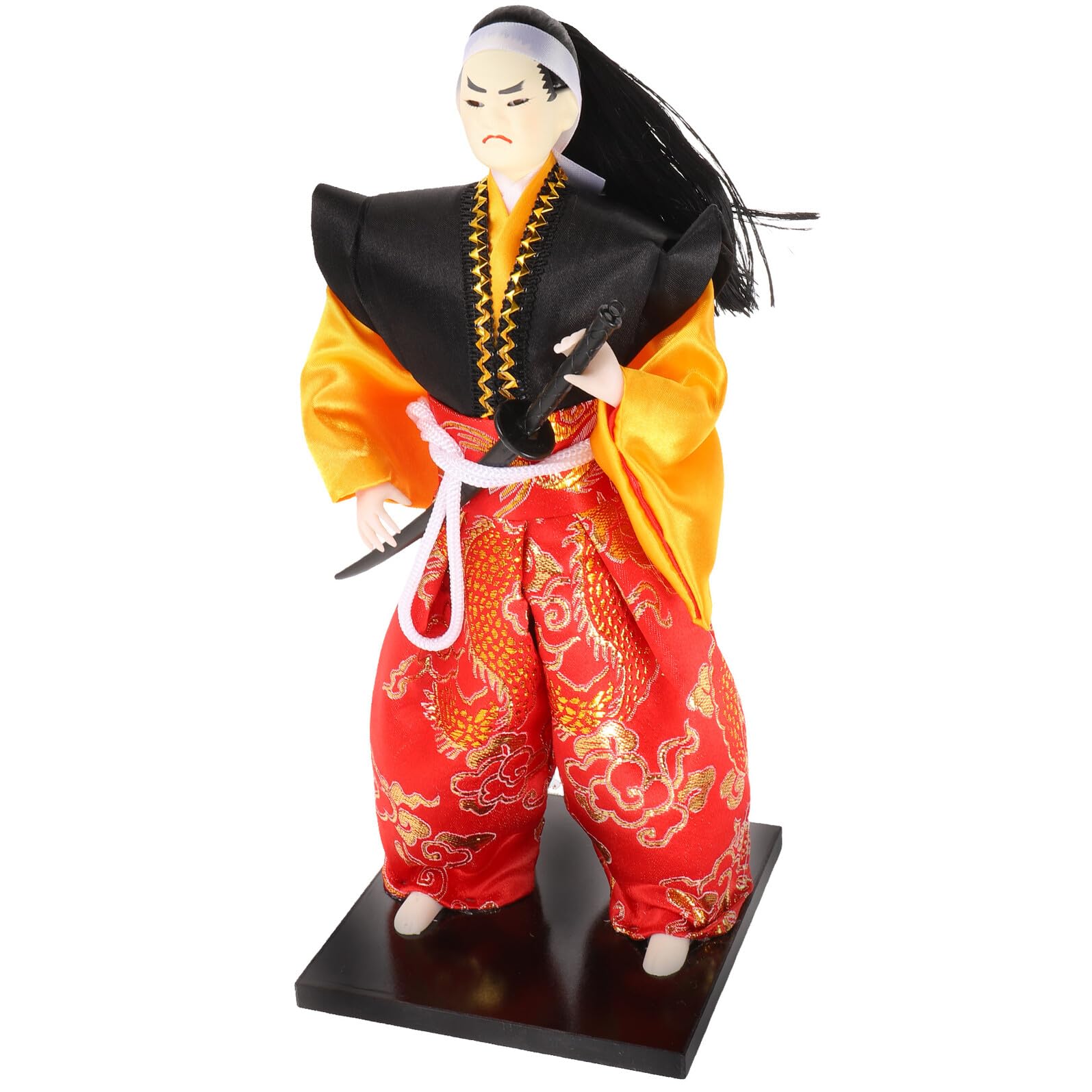 Muñeca Samurái Japonesa de Tela, Figura Decorativa Tradicional