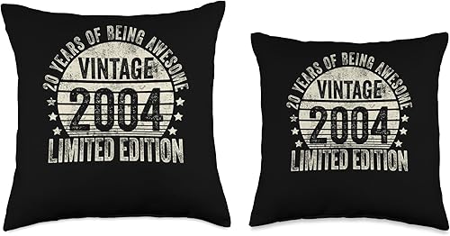 Miniatura 3 de Cojín retro de 20 cumpleaños para hombres y mujeres, 16 x 16 pulgadas, multicolor