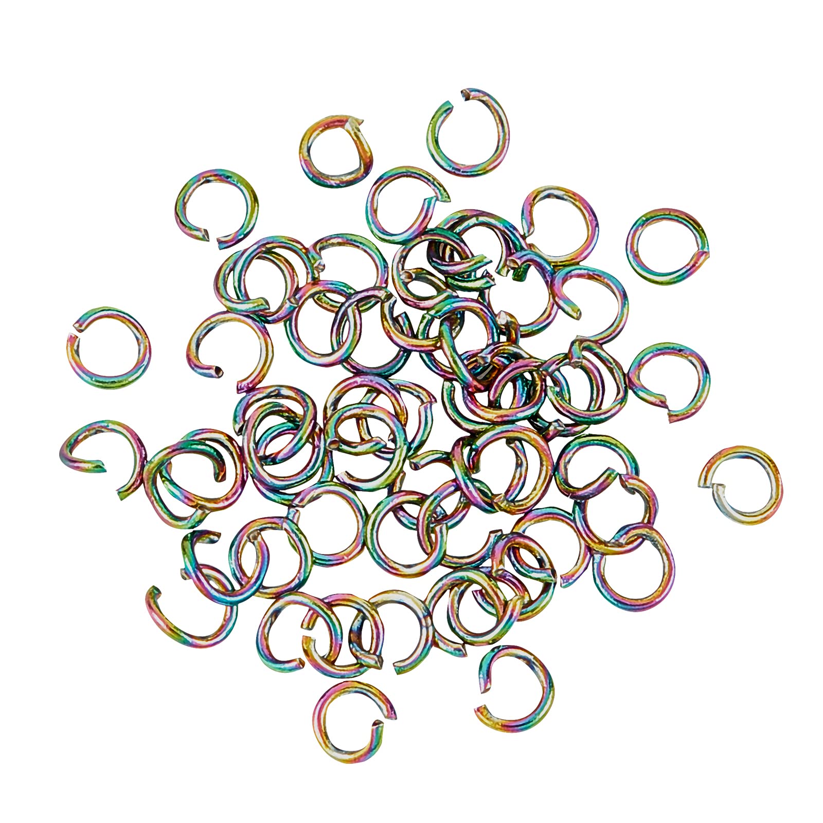 CHGCRAFT 100pcs Stainless Steel Jump Rings Vacuum Plating Jump Rings Open Rings for Women Stainless Steel not easy to allergic