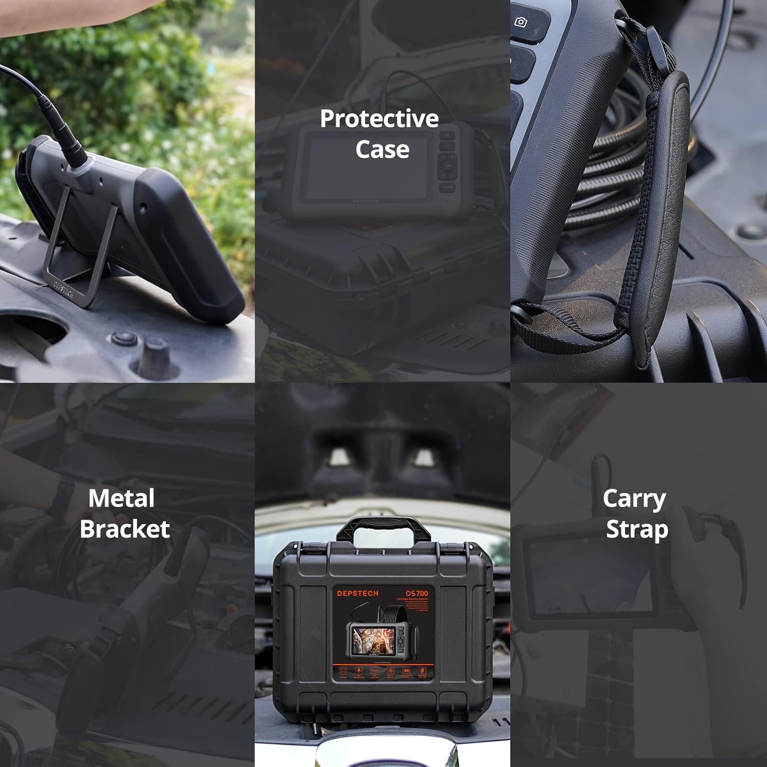 DEPSTECH DS700TL Endoscope and accessories in protective case