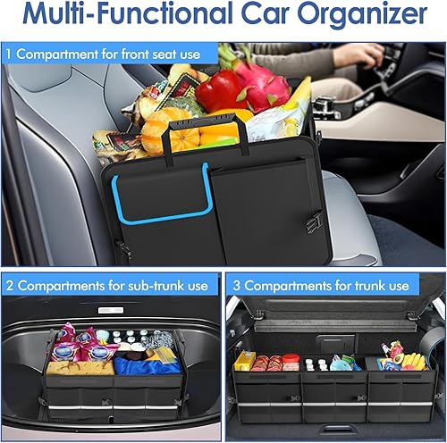 Miniatura 7 de MEI&CO Organizador de maletero de automóvil  Tablero de polipropileno de 0.098 pulgadas construido, enfriador a prueba de fugas de 35 L, capacidad