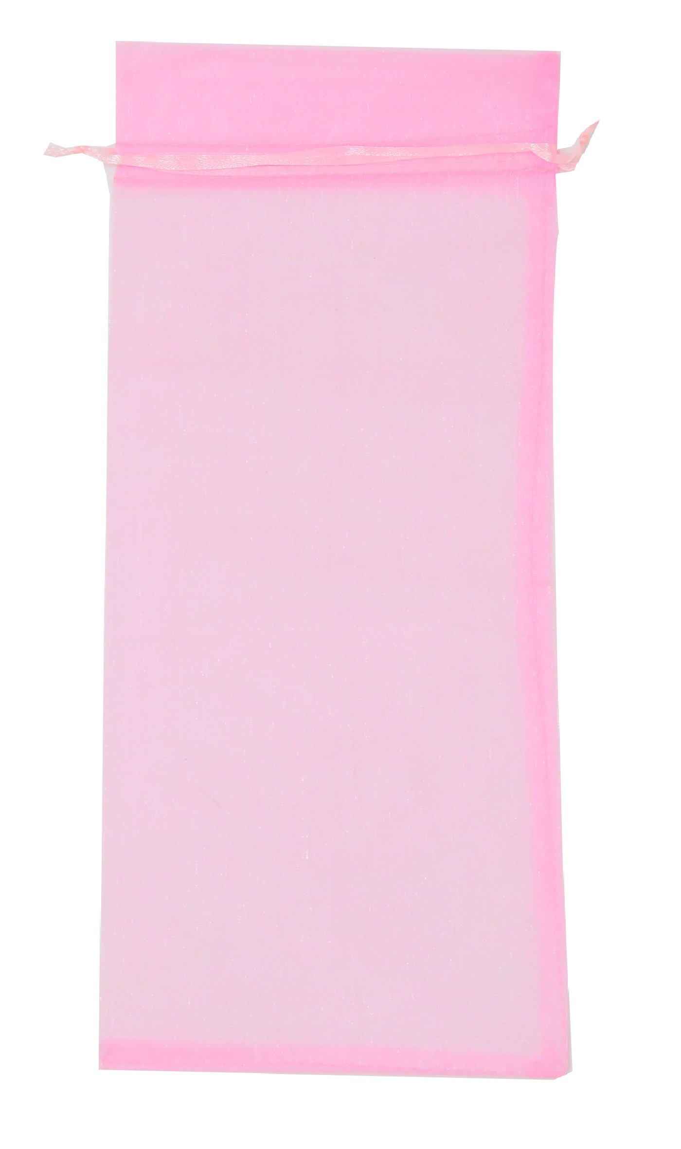 Lot De 10 Sacs En Organza Pour Bouteille De Vin Avec Cordon Satin - Rose, 37x15cm - 2