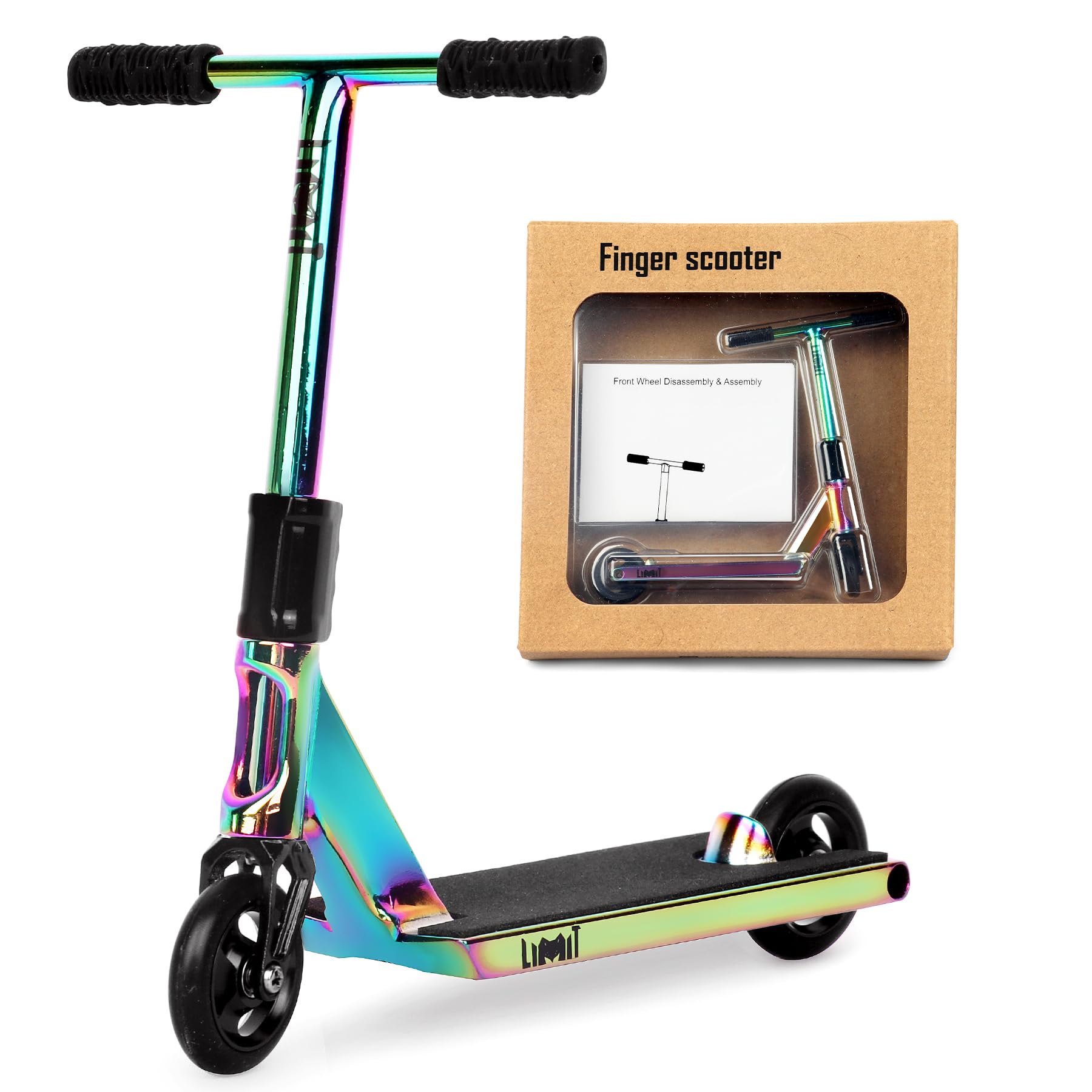 Limit LMT-FG01 Pro Finger Scooter Mini Alloy Stunt Fingerboard Scooter (Black Color)