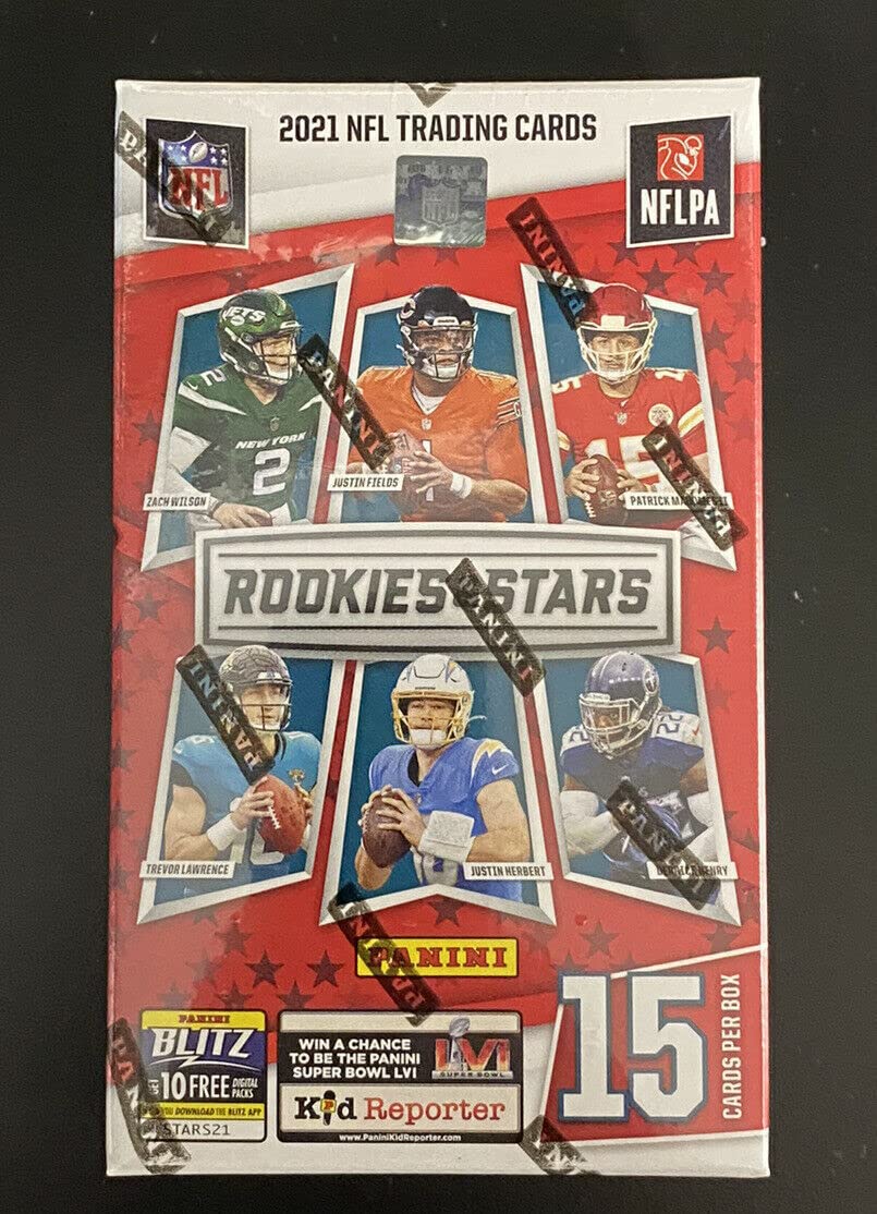 Rookies & Stars 2021 Panini Football Trading Card Box - 15 Cards, Featuring Mac Jones, Ja'Marr Chase, Jaylen Waddle & More!