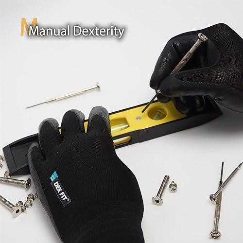 Miniatura 7 de DEX FIT Prime - Guantes de trabajo de nitrilo FN331, ajuste cómodo 3D, agarre antideslizante, duraderos, delgados, ligeros y frescos, compatibles