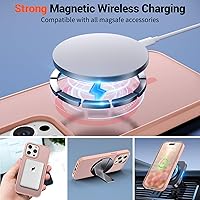 Vista 340 de SUPFINE - Funda magnética para iPhone 13 Pro Max (compatible con MagSafe), (protección contra caídas de grado militar de 10 pies), delgada, Negro