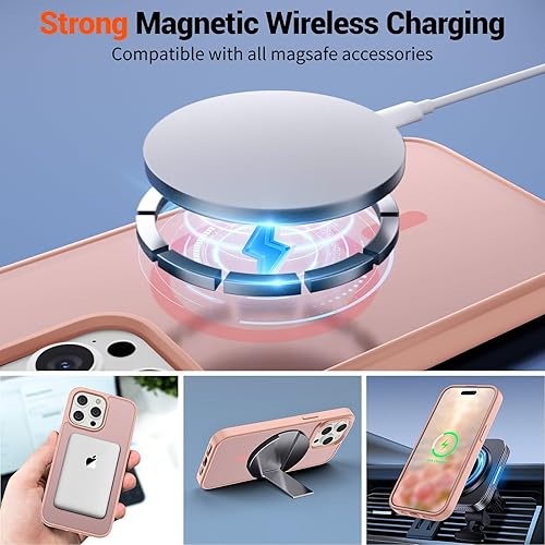 Miniatura 340 de SUPFINE - Funda magnética para iPhone 13 Pro Max (compatible con MagSafe), (protección contra caídas de grado militar de 10 pies), delgada, Negro