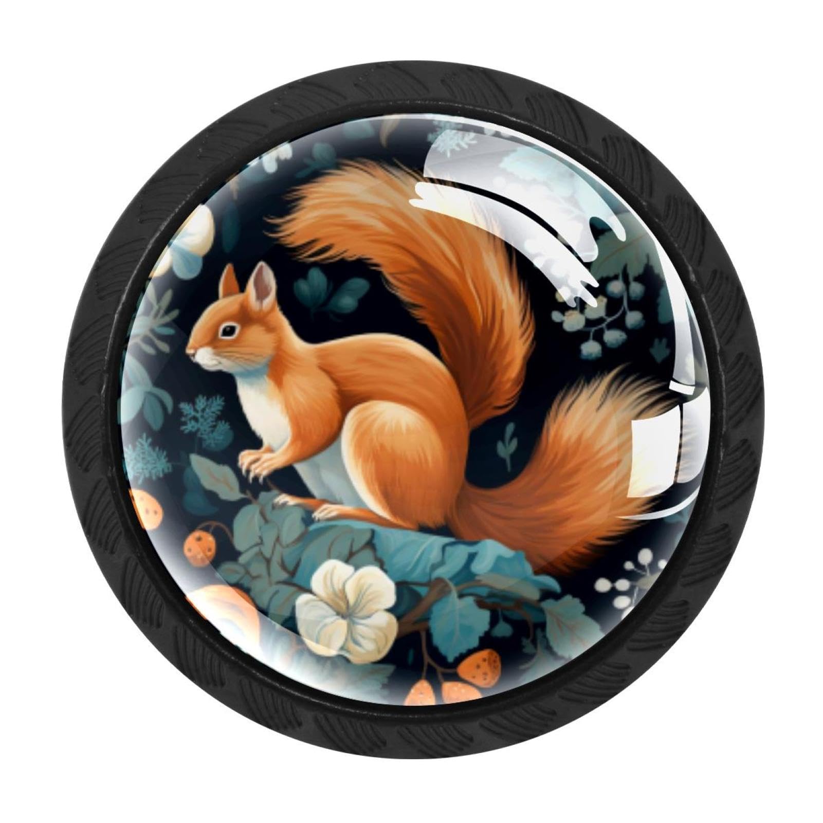 CHENZZZZ 4 Pieces Kitchen Cabinet Knobs Squirrel Drawer Knobs Dresser Knobs Drawer Pulls Door Knobs Dresser Drawer Handles Knobs for Dresser Drawers