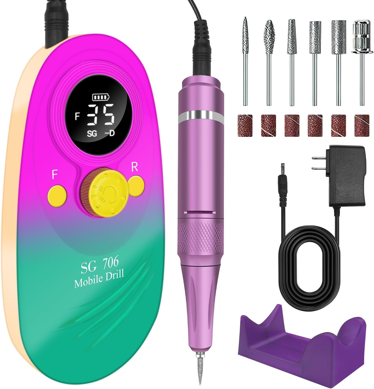 Professional 35000RPM Nail Drill Machine,Electric Nail Drill Kit for Acrylic Gel