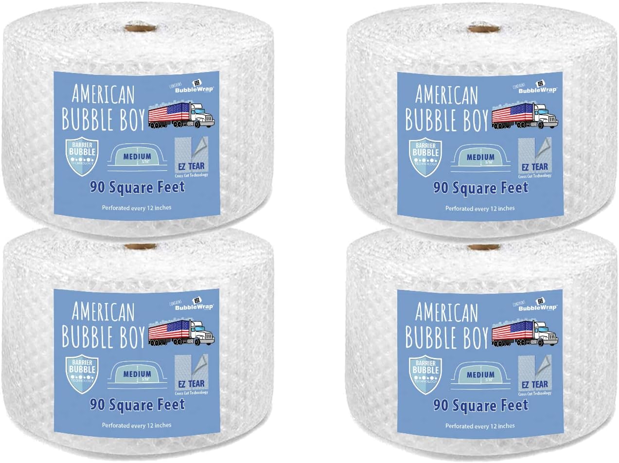 Bubble cushioning wrap 400 ft² (4 Rolls of 100 ft x 12