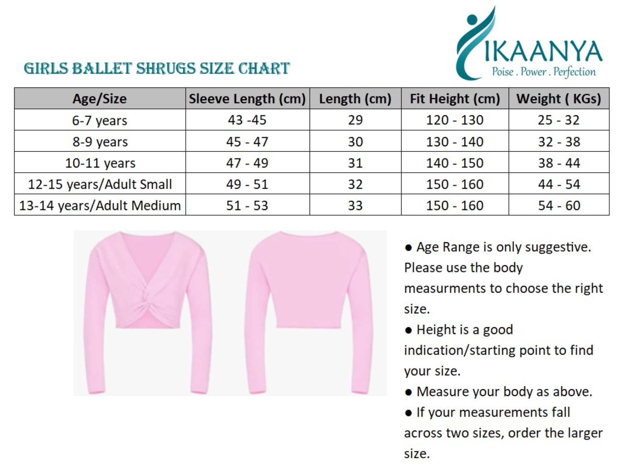 IKAANYA Girls/Women Classic Ballet Shrug Cover up (Pink, 6-7 Years) 3