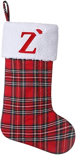 Miniatura 135 de Calcetines de Navidad bordados con monograma inicial de 20 pulgadas, decoración de Navidad, calcetines personalizados, decoración de temporada Negro