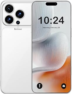 A17 Unlocked Phone,8+256GB Cell Phone,6.8-inch HD Screen,6800mAh,Android 14,5G Dual SIM Cards/Face Unlock. (White)