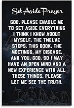 DOIGORDKE Set Aside Prayer AA Poster Poem Art Poster Canvas Painting Wall Art Poster for Bedroom Living Room Decor 08x12inch(20x30cm) Unframe-style