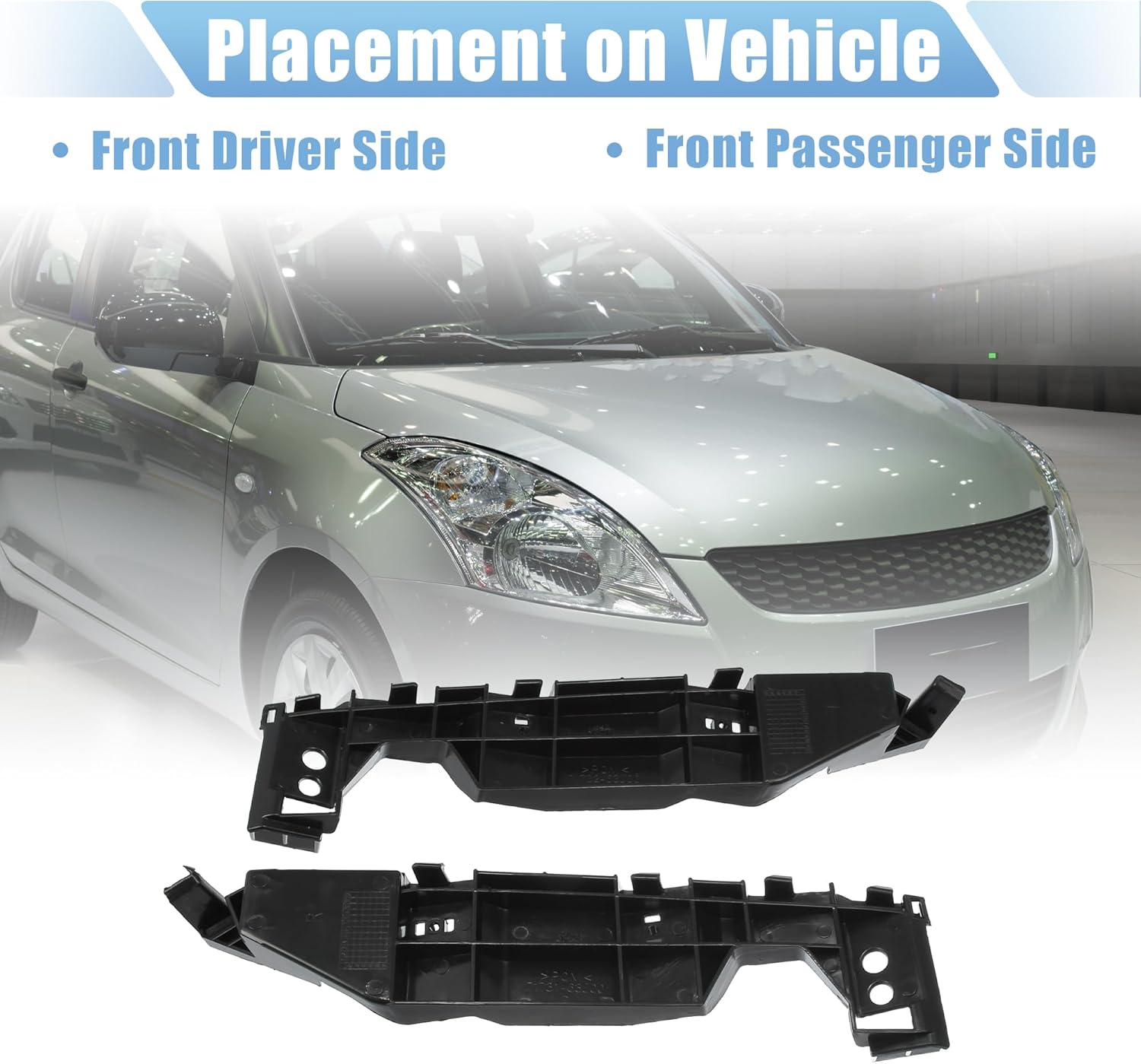 X AUTOHAUX 1 Pair Left and Right Side Front Bumper Mounting Support Bracket No.71732-63J00/71731-63J00 for Suzuki Swift 2005-2011