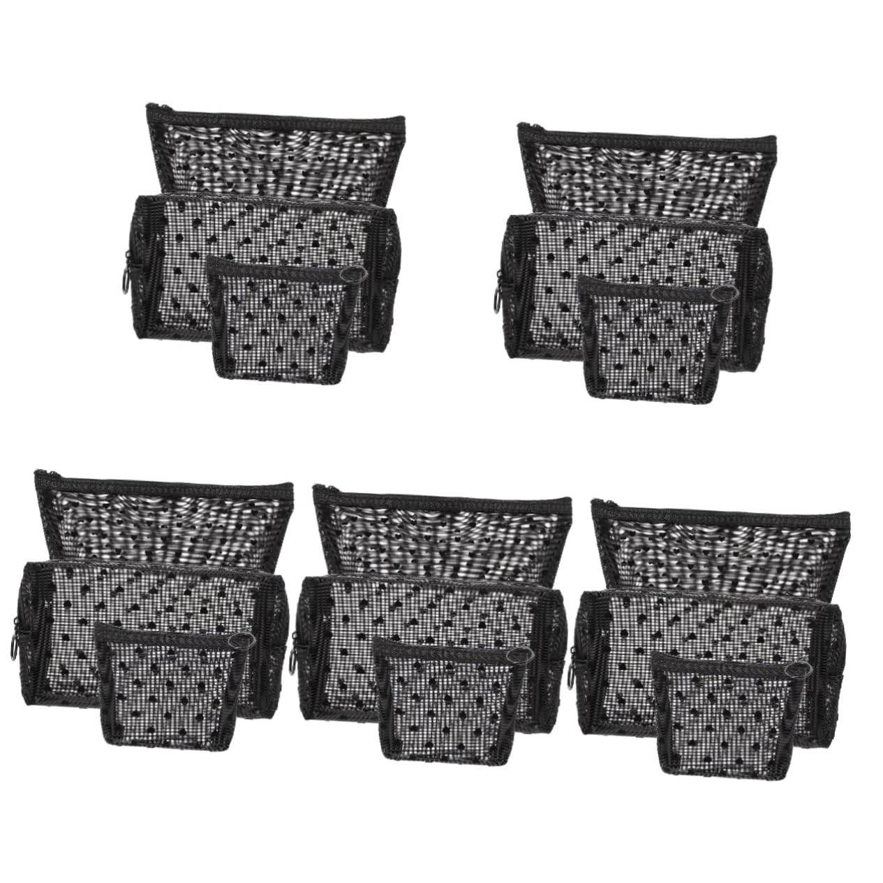 FOMIYES 15piezas Bolsa De Maquillaje Portátil Organizador De Viaje para Cosméticos y Artículos De Tocador Diseño Transparente y Ligero para Mujeres y Niñas