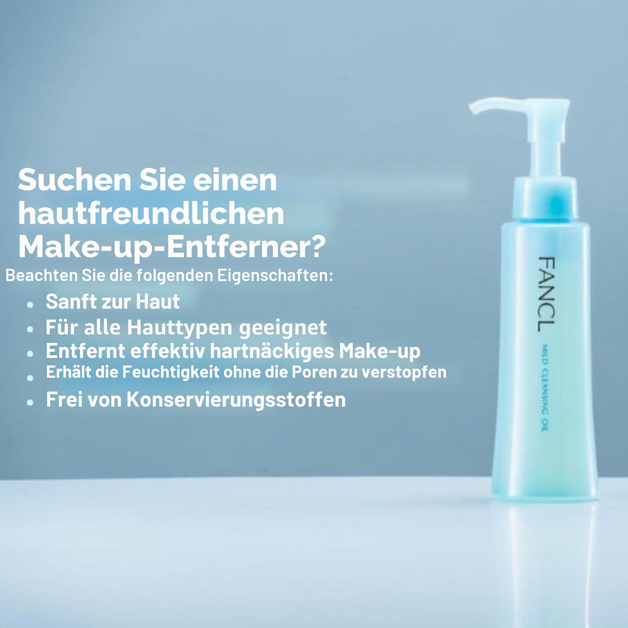 FANCL Mildes Reinigungsöl, japanisches Gesichtsreinigungsöl, Make-up-Entferner, 100% ohne Konservierungsstoffe, saubere Hautpflege für empfindliche Haut [US-Paket]