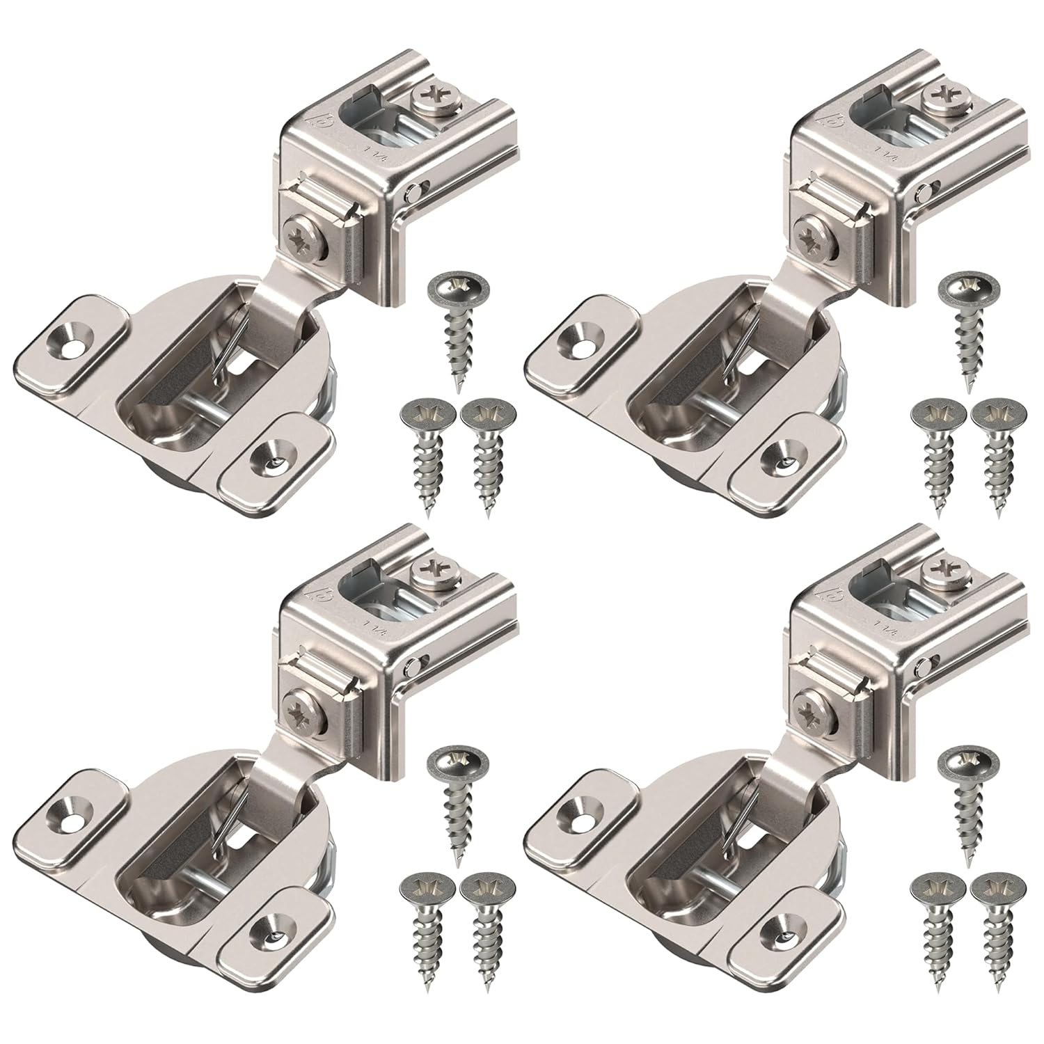 Blum B039C355B.20 1-1/4" Overlay Soft Close Cabinet Hinge (10 Pack), Nickel Plated Steel (Pack of 10)