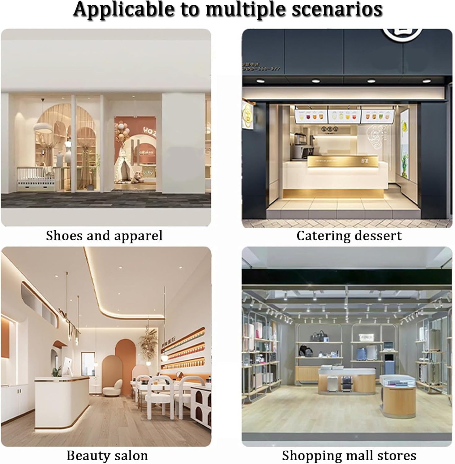 YVYKFZD Reception Desk, Front Desk Reception with LED Lights and Lockable Drawers, Wooden Reception Counter Desk, Retail Counter Table for Shops and Businesses(Almond L,31.4"x19.6"x41.3")