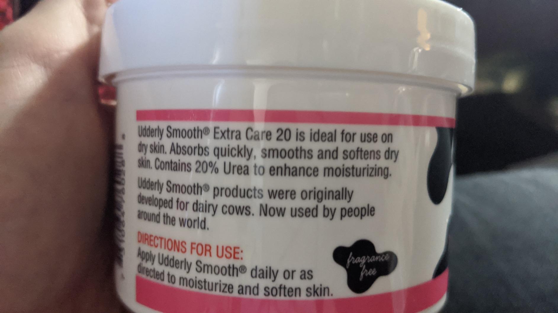 Udderly Smooth Extra Care Hand, Body & Foot Cream with 20% Urea, Daily Moisturizer to Restore Dry or Irritated Skin, Dermatologist Tested, 8 Oz