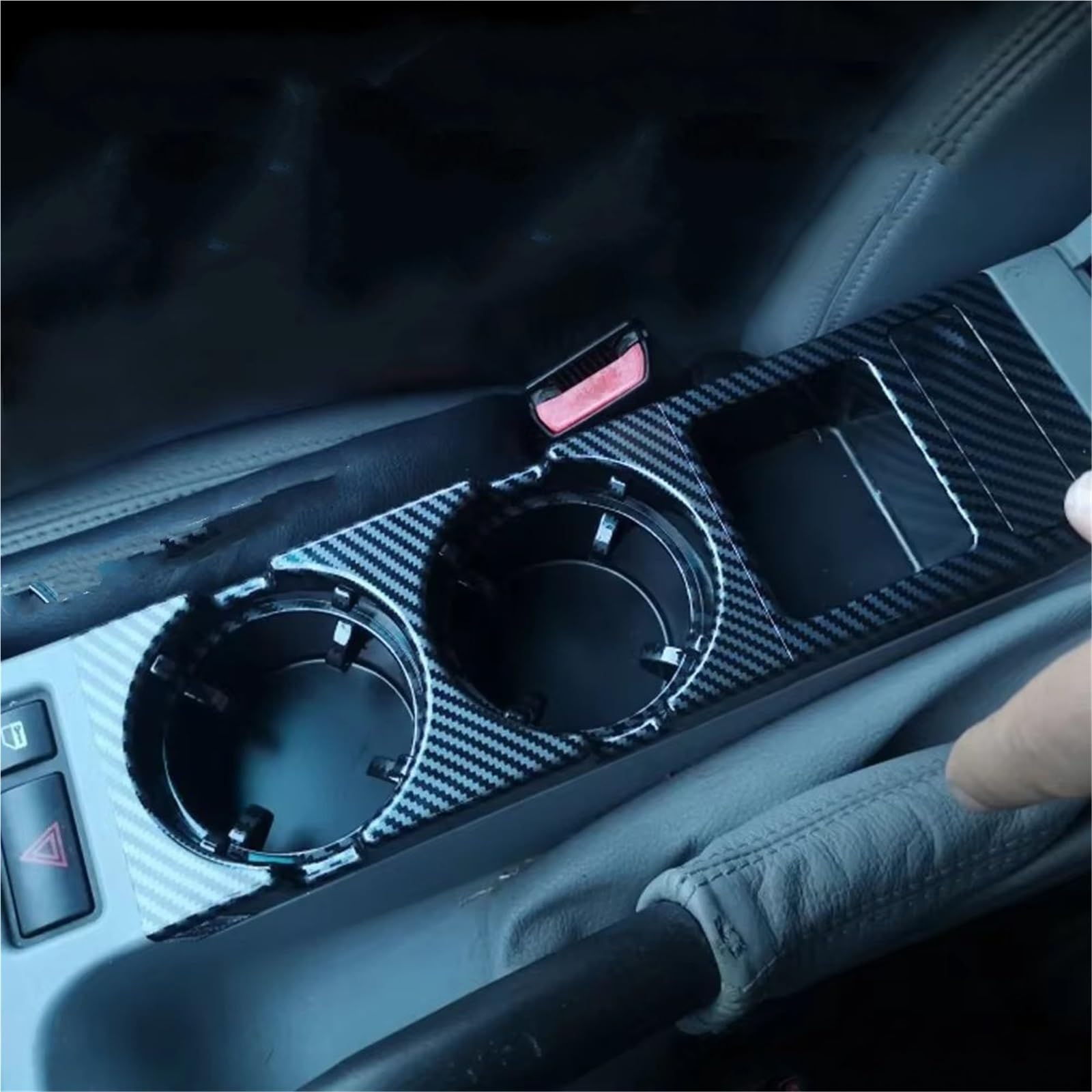 Compatible Con Para 323i 1998 1999 2000 2001 Consola Central Para Coche Portavasos Portabotellas Bandeja Para Monedas OEM: 51168217953(Carbon Fiber-1 Set)