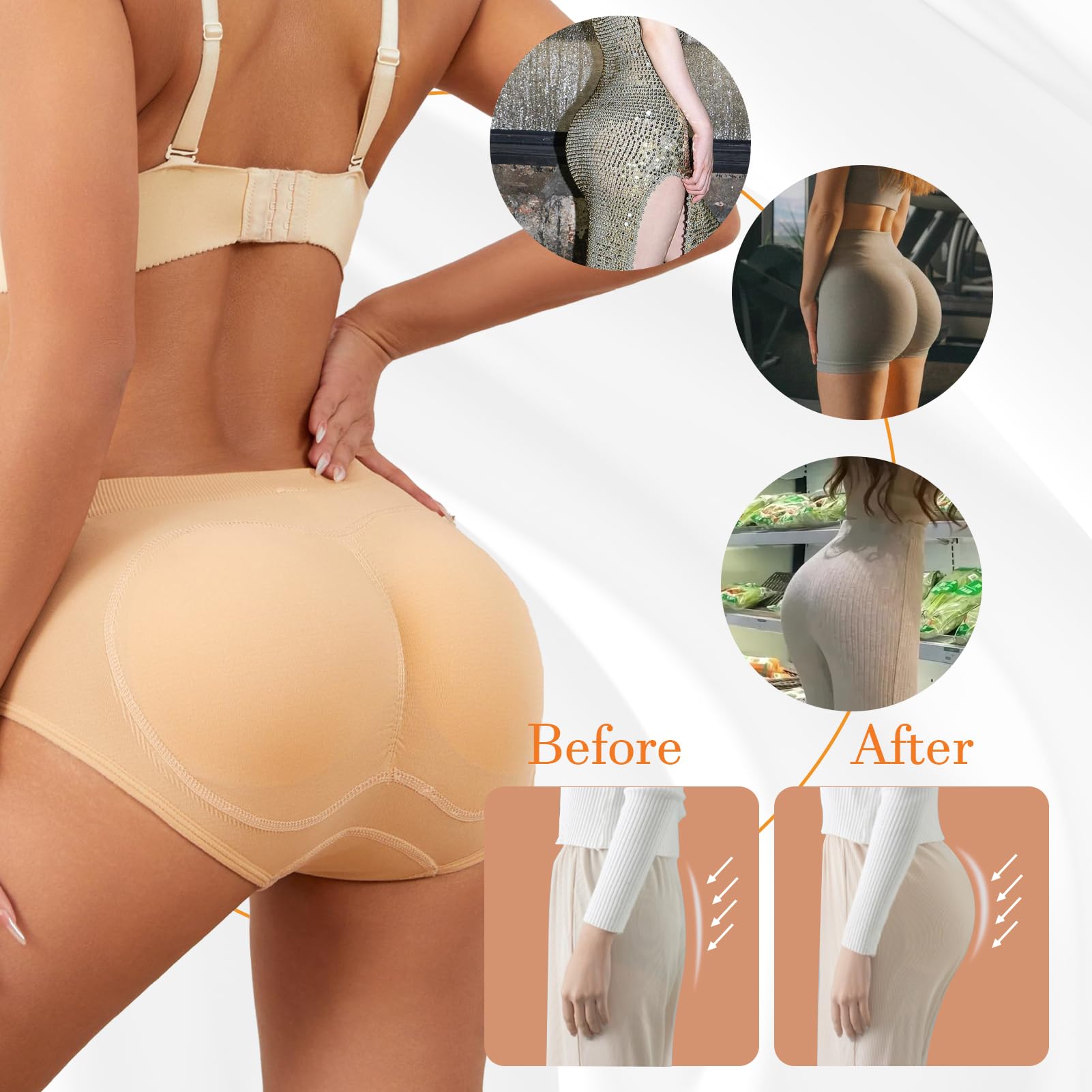 Damen Push Up Unterhose, Butt Lifter Höschen Frauen Enhancers Fake Ass Damen Butt Lifter Höschen Hip Enhancer Shapewear Po Heber Unterhose